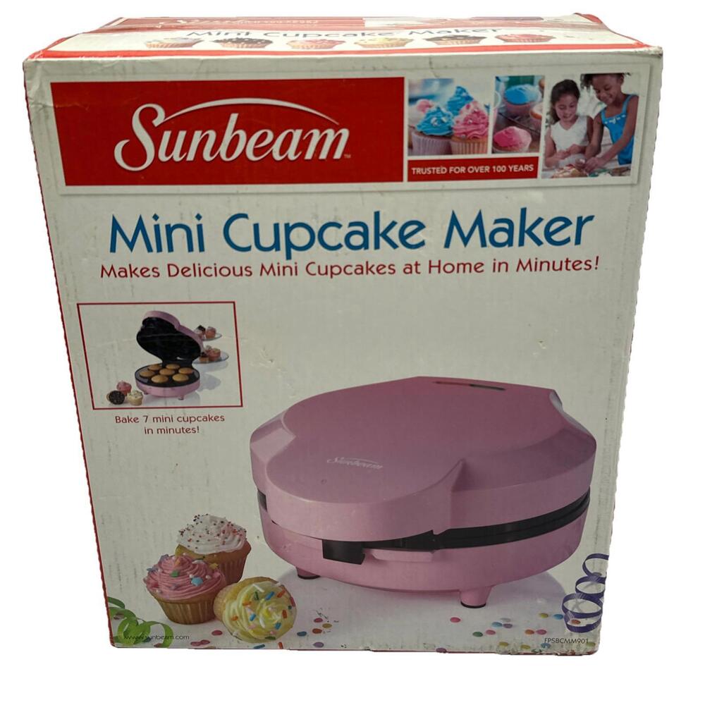 Sunbeam FPSBCMM901 Mini-Cupcake Maker Pink New